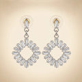 Elegant open circle halo drop earrings for evening wear